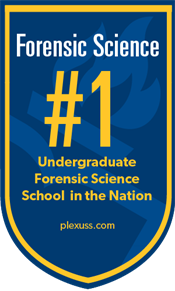Badge: Hilbert is the #1 in Forensic Science School in the Nation according to plexuss.com