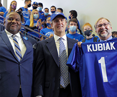 Image of Press Conference Announcing our New Hilbert Football Coach
