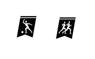 New sports logos - bowling, track and field