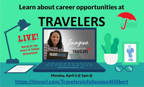 Advertisement for Travelers Info Session on April 6 2020