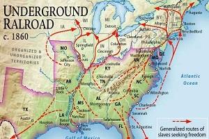 Underground Railroad map