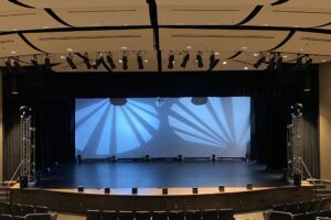 Swan Auditorium being set up