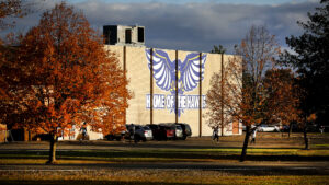 The back of the Hafner Recreation Center