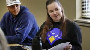 Students engaging in a Hilbert class.