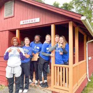 Day of Caring students posing for the camera at Cradle Beach