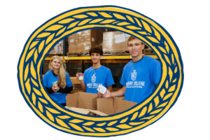A portrait of Hilbert students contributing to Day of Caring.