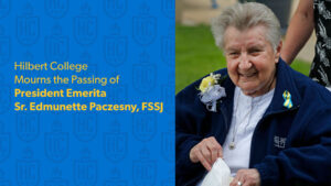 Graphic for Hilbert College �Mourns the Passing of �President Emerita �Sr. Edmunette Paczesny, FSSJ
