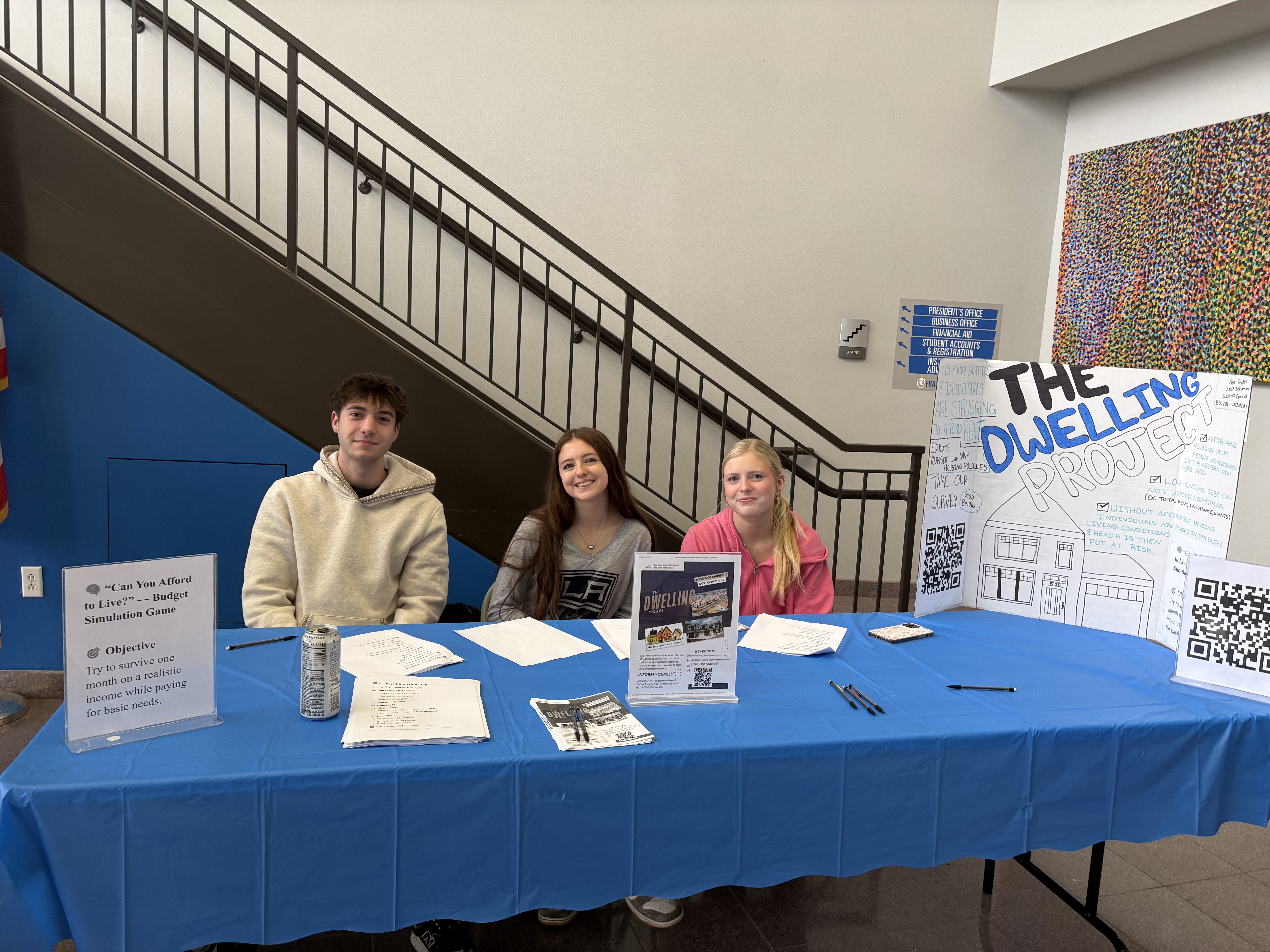 Students at Hilbert's Civic Engagement Fair.